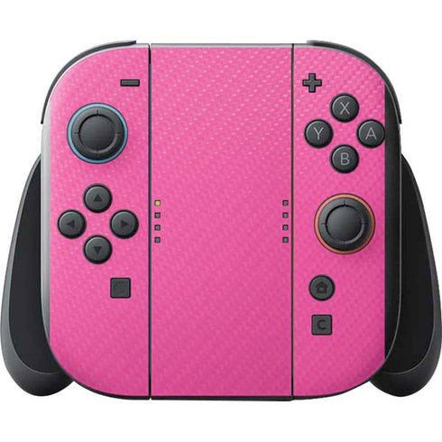 Pink Carbon Fiber Specialty Texture Material Nintendo Switch 2 (2025) with Joy-Con Skin